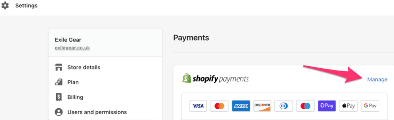 manage shopify payments image